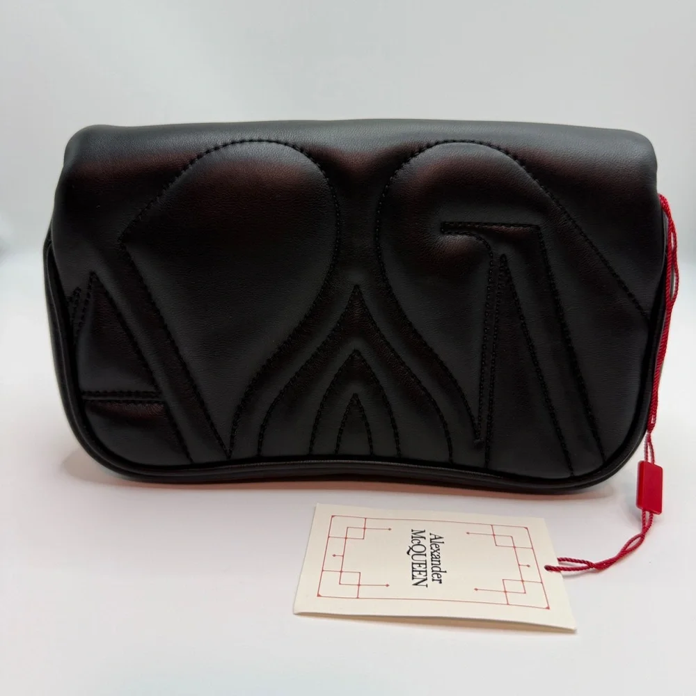 NWT Alexander McQueen Black Mini Bag with Gold Chain - Picture 5 of 9